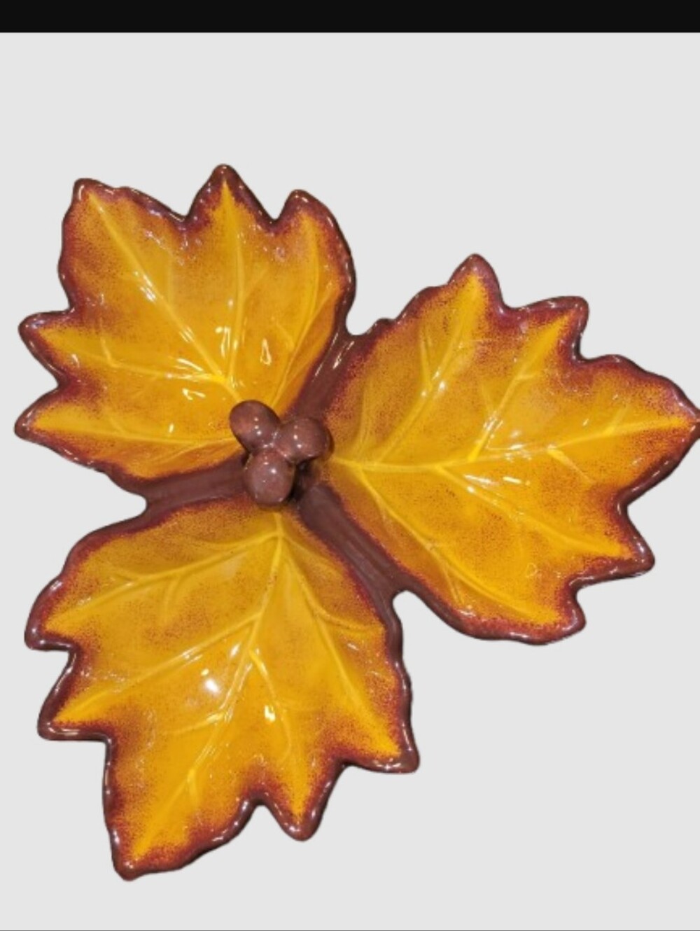 Better Homes & Gardens 2011 Heritage Collection 3 Maple Leaf Serving Tray Dish